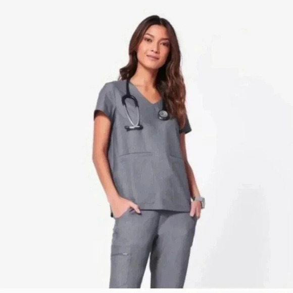 Figs limited edition environmentally awesome collection four pocket scrub top - Picture 1 of 4